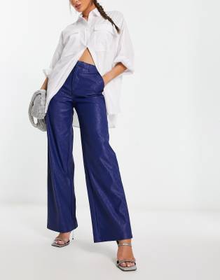 NA-KD NA-KD x Mimi AR co-ord oversized tailored trousers in dark blue