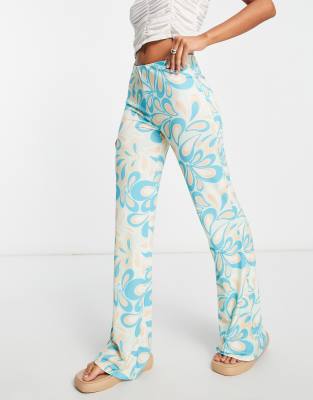 NA-KD X Miss Lisibell high waist pants in paisley print - part of a set - ASOS Price Checker