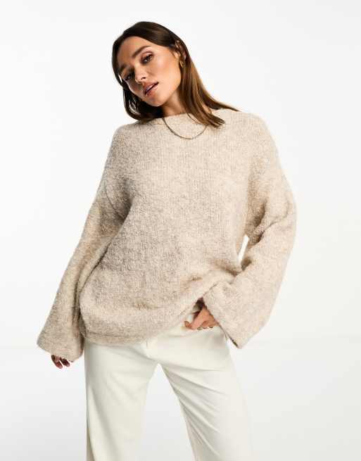 Pull oversize beige sale