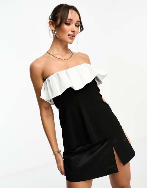 NA-KD x Moa Mattsson bandeau detail top in black