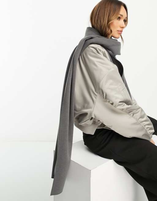 NA-KD x Moa Mattsson scarf in grey