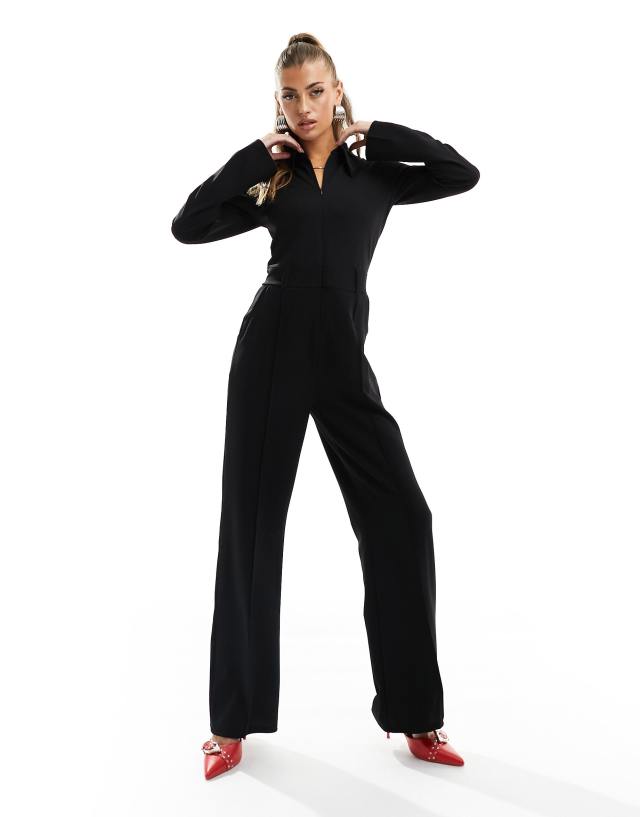 NA-KD - x paola cossentino zip detail jumpsuit in black