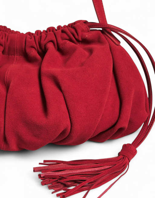NA-KD x Pelin - Sac en daim - Rouge, 4 de 4