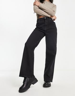 NA-KD x Rianne Meijer wide leg jeans in black