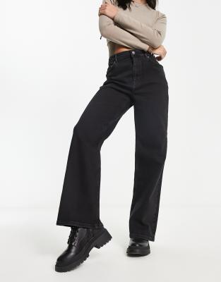 NA-KD x Rianne Meijer wide leg jeans in black