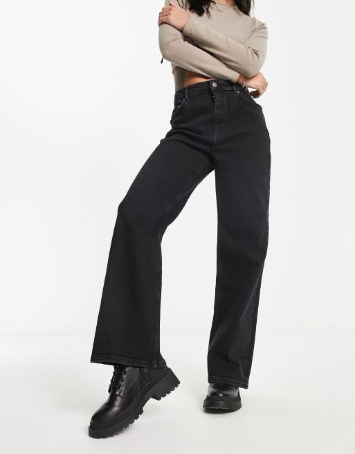 NA-KD x Rianne Meijer wide leg jeans in black | ASOS