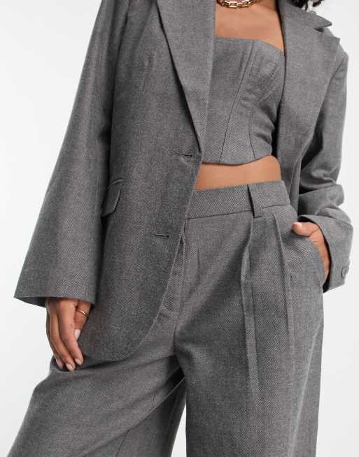 NA-KD x Stephsa 3-piece blazer in gray - part of a set