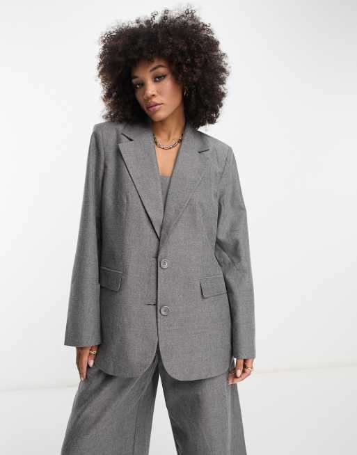 NA-KD x Stephsa blazer in grey (part of a tri-set)