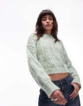 Free People Sea Bright Pullover Vangarud Cropped Sweater selling Size M Oversized Sleeve