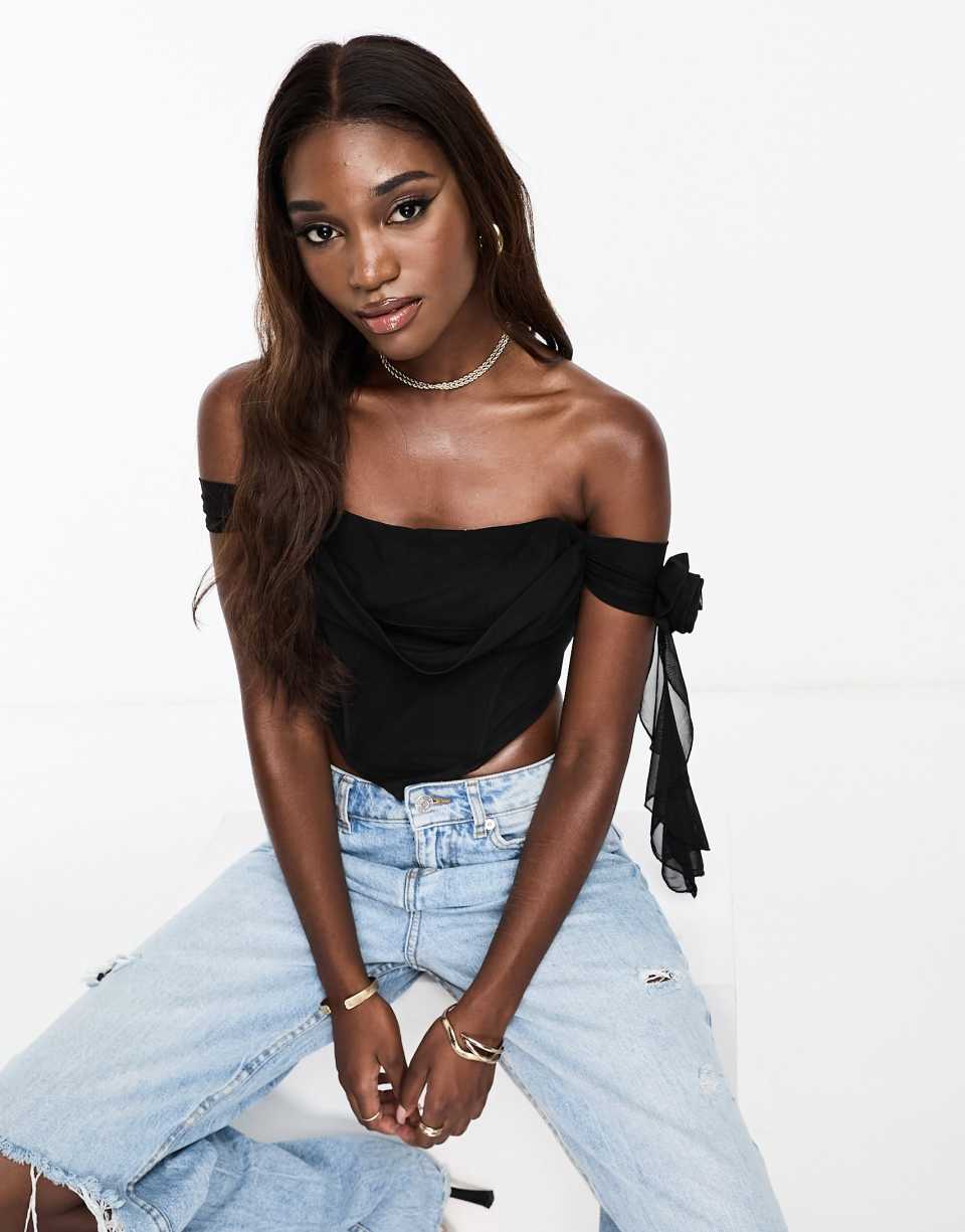 Bardot corset top