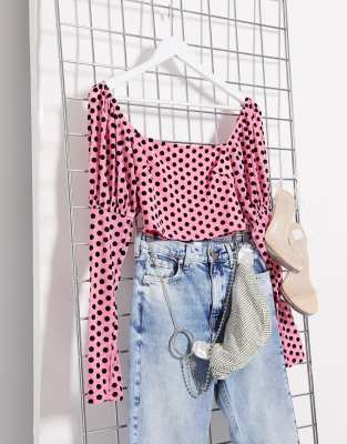 asos polka dot top