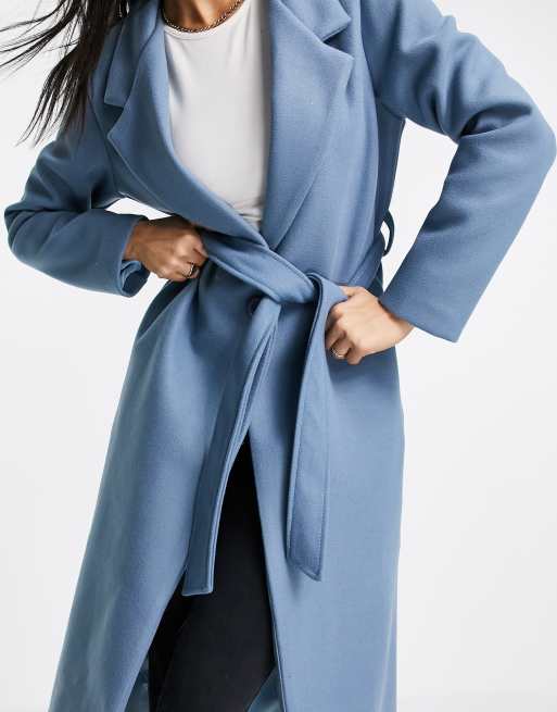 Blue Wrap Coat