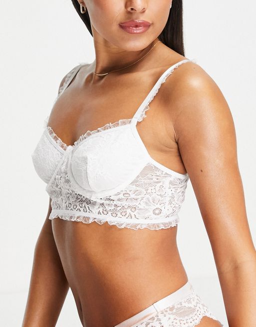 New Look lace push up bra in light blue