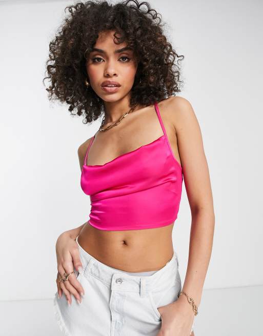 Fuchsia store satin top