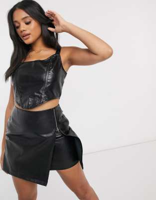 leather corset top asos