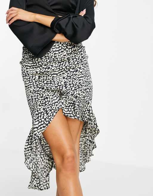 Mini leopard tiered clearance skirt