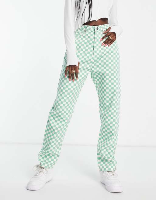 Green and sales white jeans