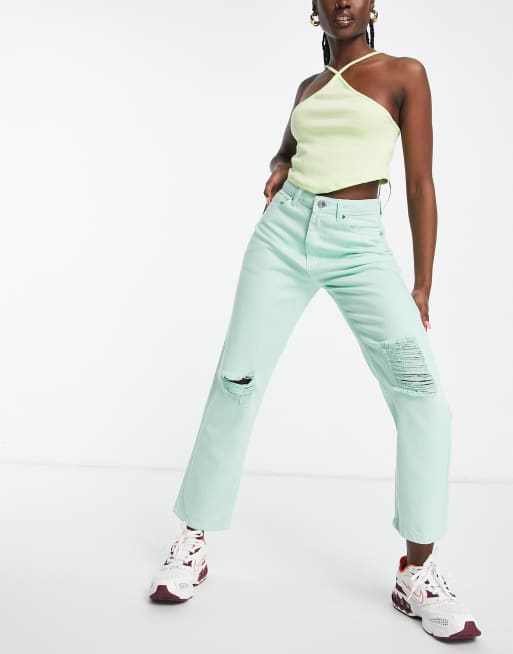 High Waisted Pants - Mint Green