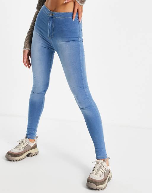NaaNaa - Højtaljede skinny-jeans i lyseblå