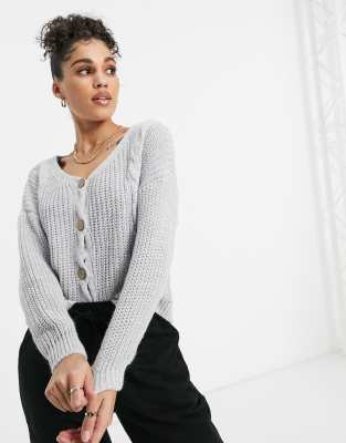 light grey knit cardigan