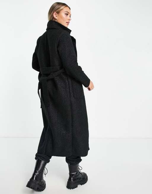 Longline store belted coat