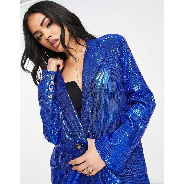 Royal blue sequin clearance blazer