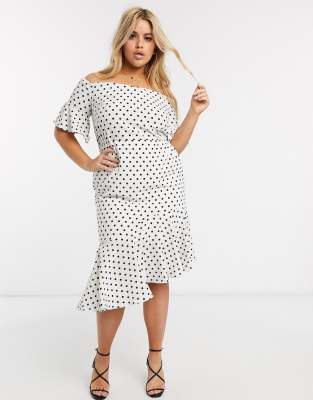 bardot spotty dress