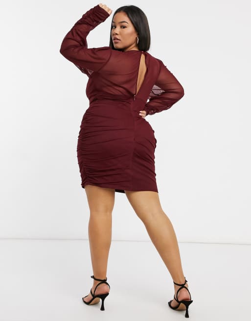 Wine clearance bodycon dress