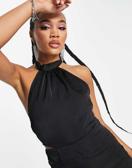 Black halter hot sale playsuit