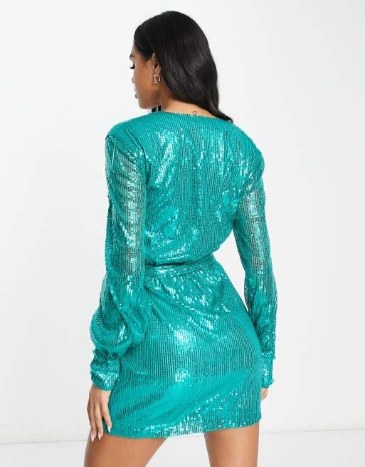 naanaa sequin dress Mini Dress Blue Nara Dress Size 12