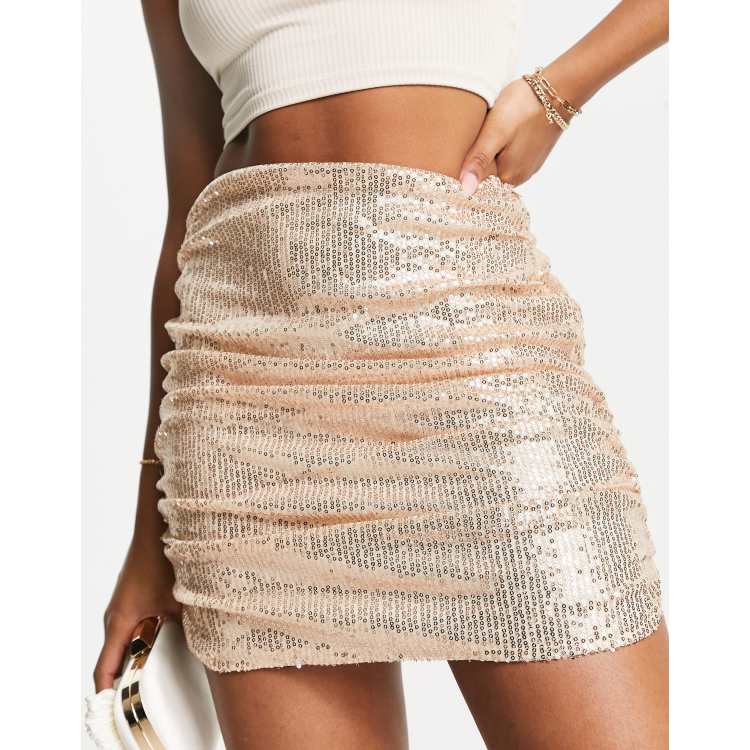 Gold shop ruched skirt