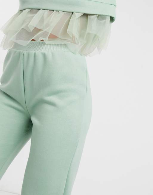 NaaNaa - Smalle joggingbroek in groen, deel van co-ord set, 3 van 4