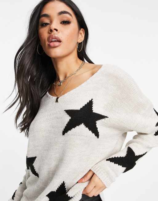 Star print jumper on sale womens