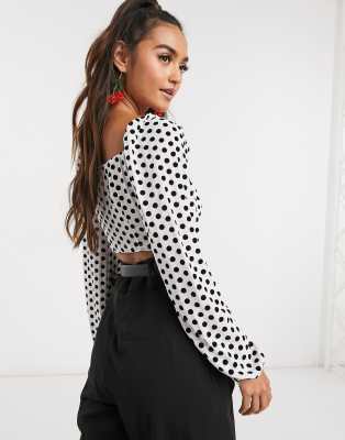 polka dot top asos