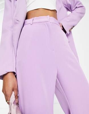 NaaNaa Tall high waisted wide leg trouser in purple