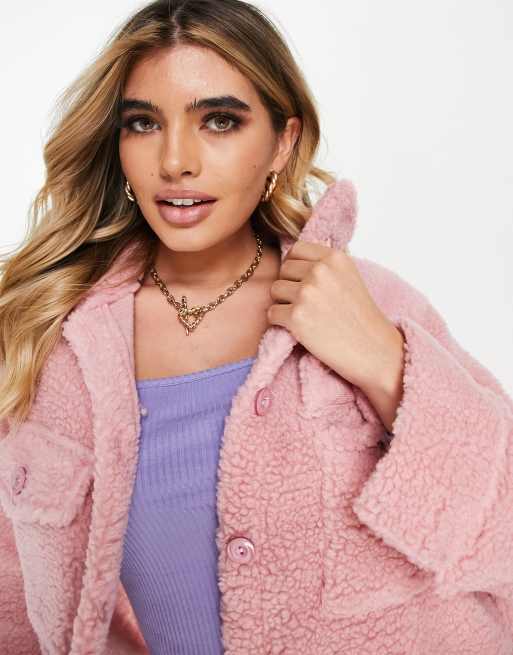 Rose pink teddy coat sale