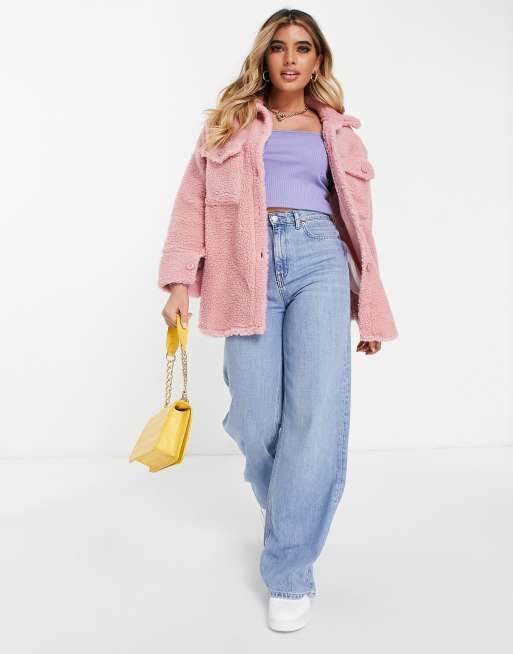 NaaNaa – Teddyjacke in Hellrosa