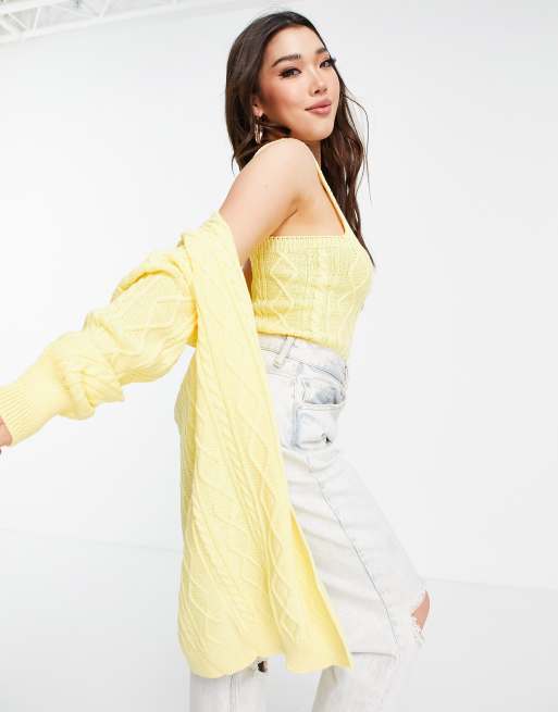 NaaNaa Twin-set composto da cardigan e canottiera in maglia