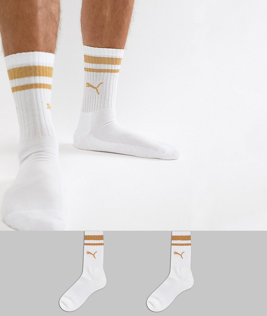 фото Набор белых носков (2 пары) puma 261058001101-белый
