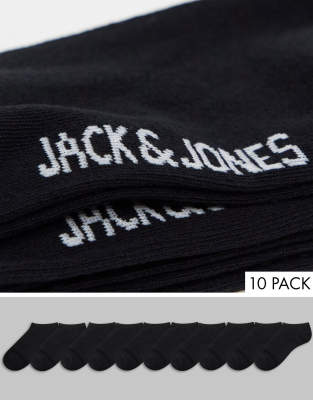 фото Набор из 10 пар черных носков jack & jones-черный