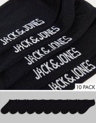 фото Набор из 10 пар черных носков jack & jones-черный цвет