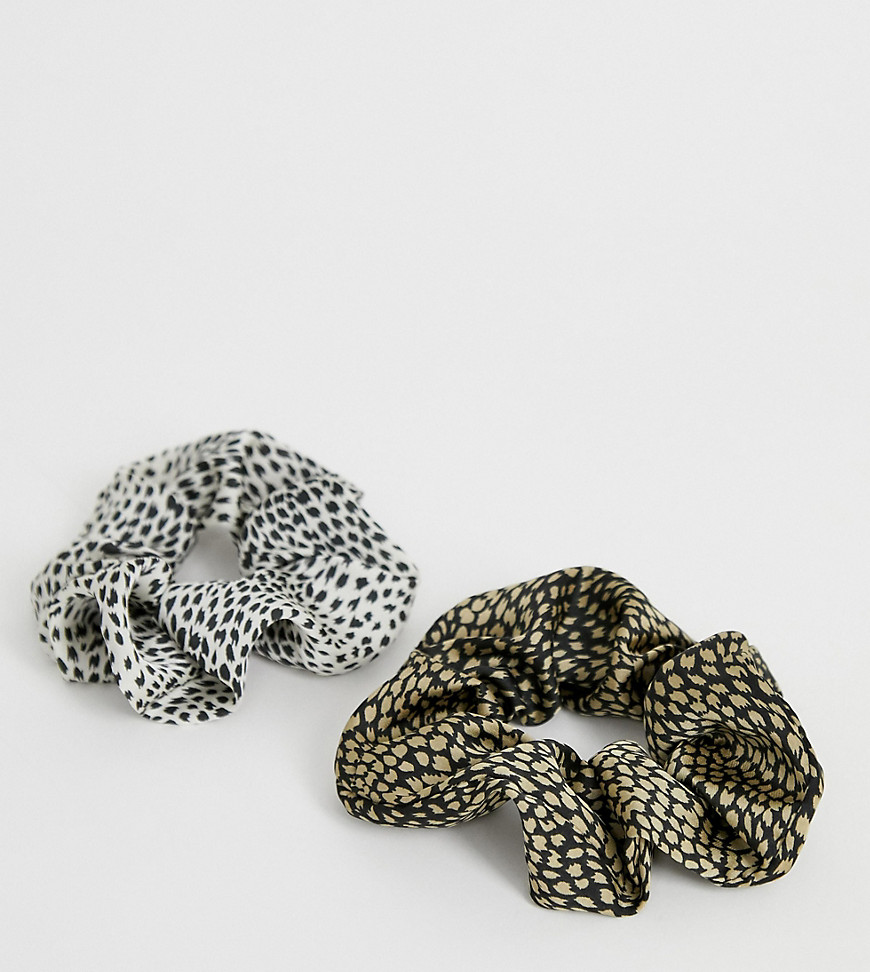 фото Набор из 2 эксклюзивных резинок для волос с геометрическим звериным принтом my accessories london-мульти