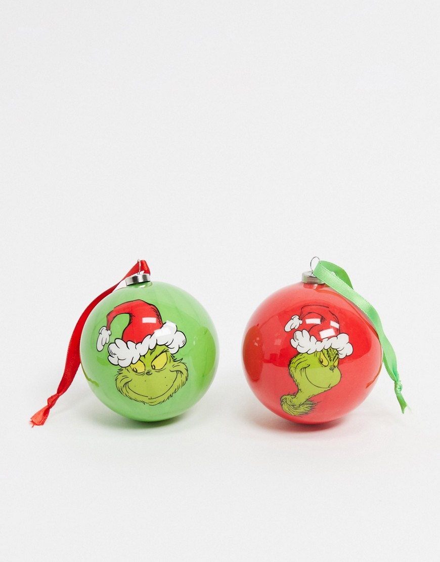 фото Набор из 2 елочных шаров "гринч" disney christmas-зеленый