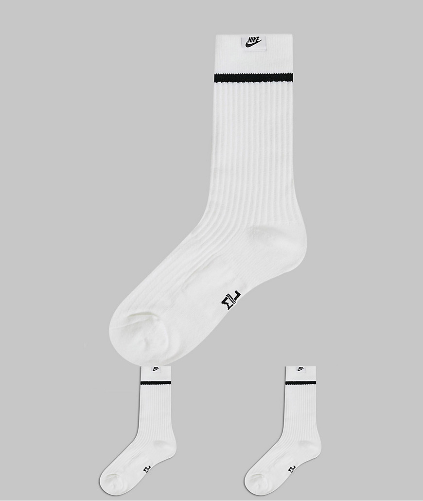 фото Набор из 2 пар белых носков nike essential-белый