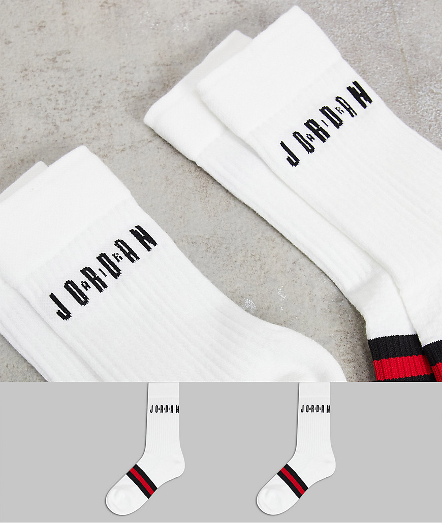 фото Набор из 2 пар белых носков nike jordan legacy-белый