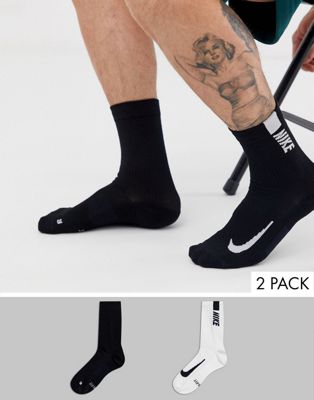 фото Набор из 2 пар черных и белых носков nike multiplier-мульти