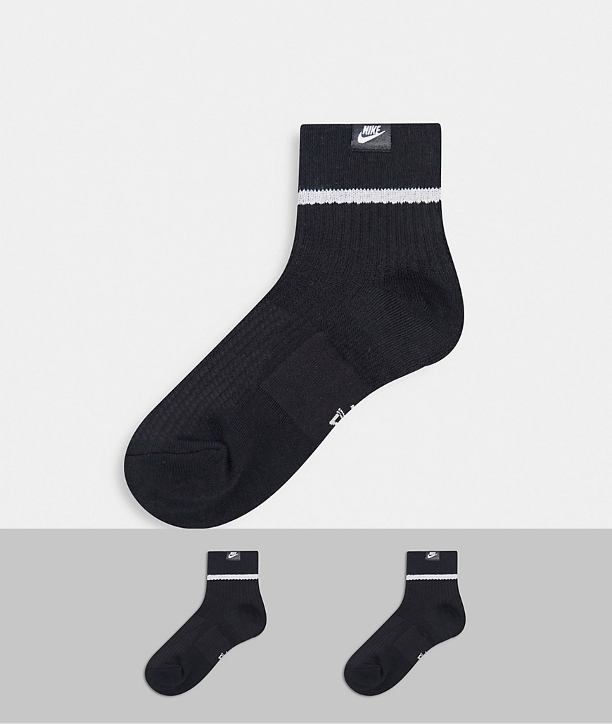 фото Набор из 2 пар черных носков nike essential-черный