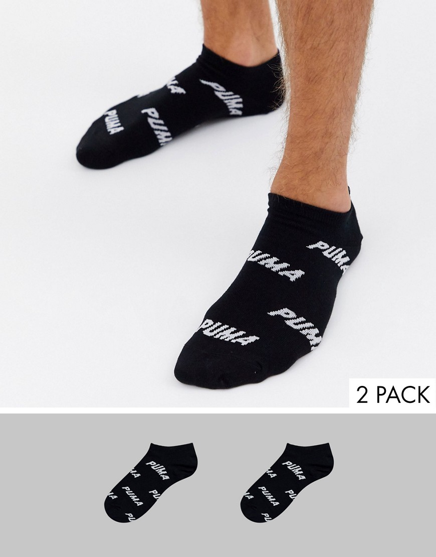 фото Набор из 2 пар черных спортивных носков с логотипом puma-черный