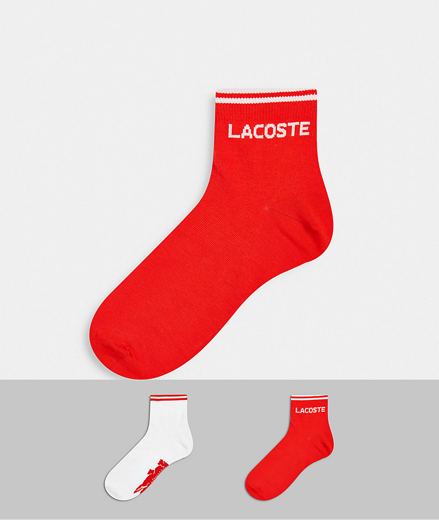 фото Набор из 2 пар низких носков красного цвета lacoste-многоцветный