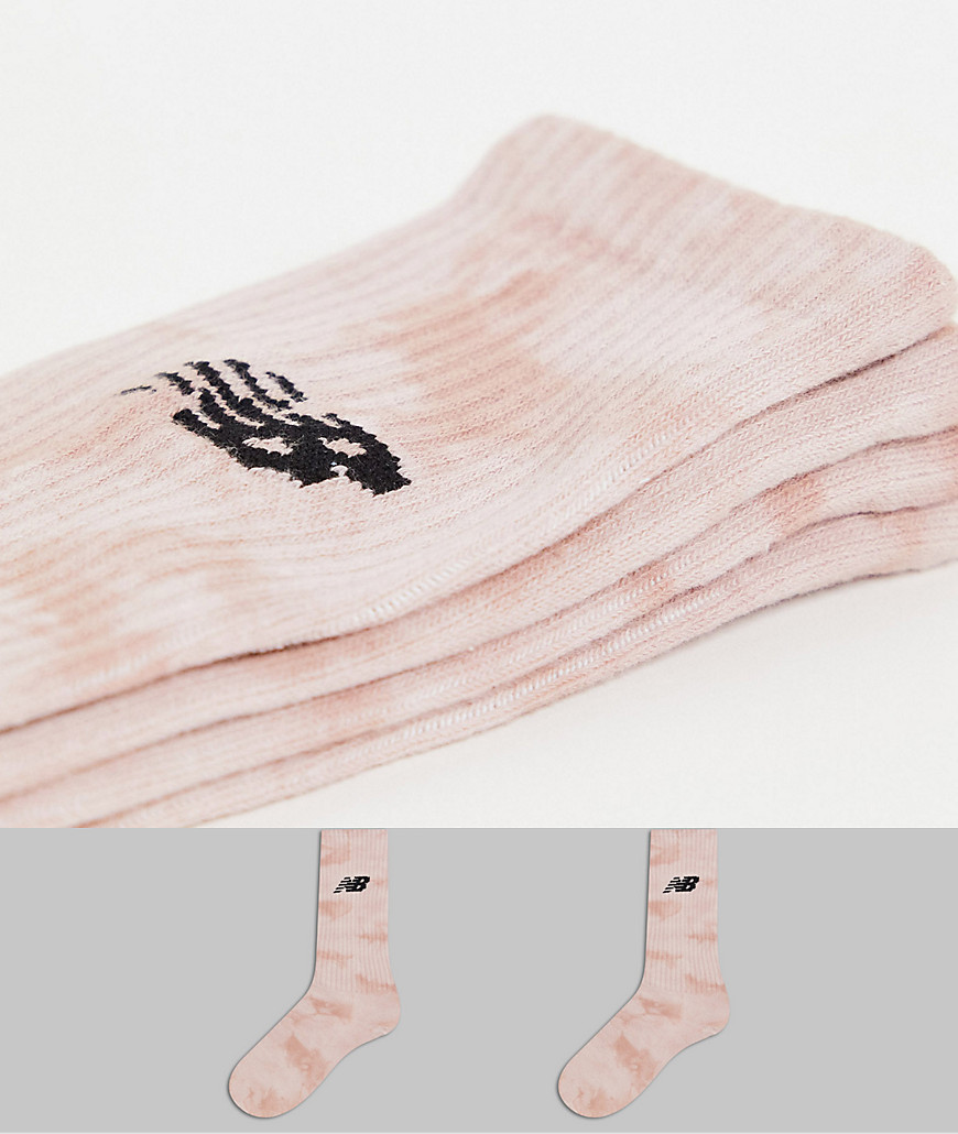 Набор из 2 пар розовых носков с эффектом кислотной стирки -Фиолетовый цвет New Balance 106093446